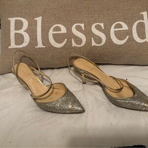 Ivanka Trump Gold Glitter Heels